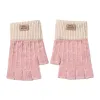 Knitted half-finger gloves are breathable and anti-slip, providing warmth and hand protection for women in autumn and winter Item Picture